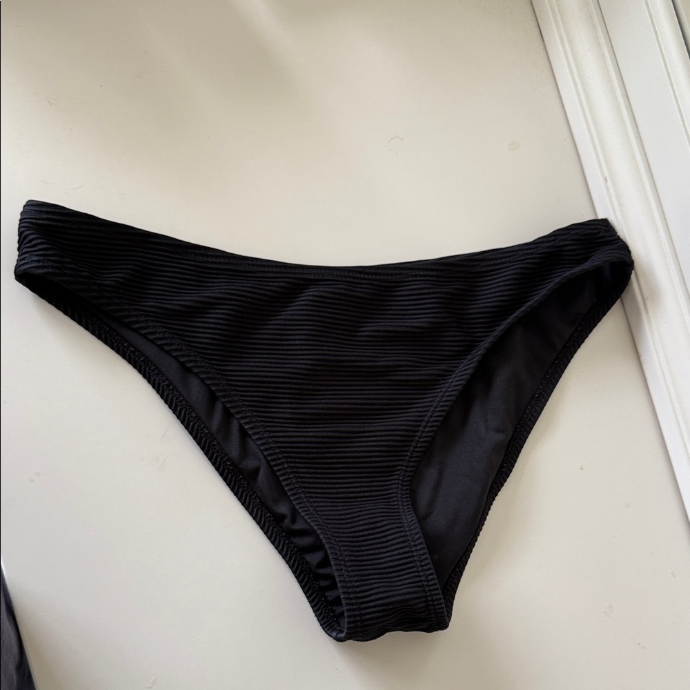 Black Full Coverage Swim Bottom